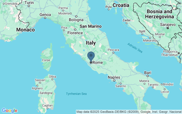 Kaart met locatie Villa Borghese